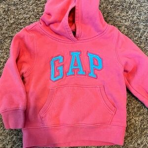 babyGap Gap logo pink and blue hooded sweatshirt size 2T